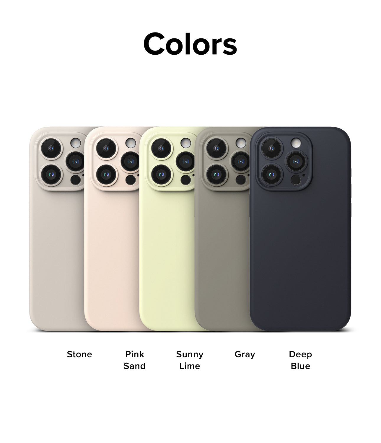 iPhone 15 Pro Max Case | Silicone Magnetic - Stone - Colors