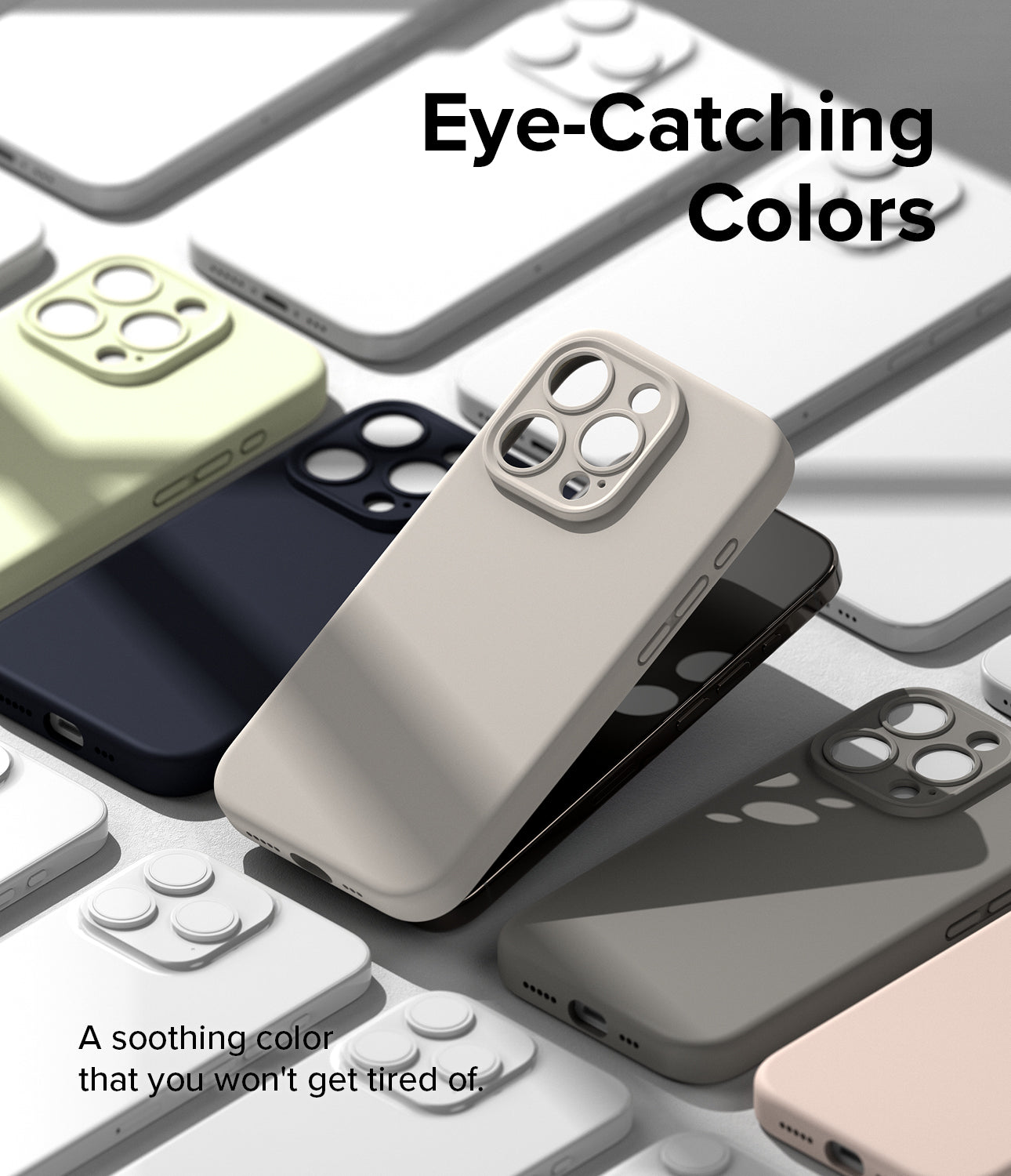 iPhone 15 Pro Max Case | Silicone Magnetic - Stone - Eye Catching Colors