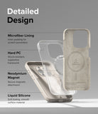 iPhone 15 Pro Max Case | Silicone Magnetic - Stone - Detailed Design. Inner padding for scratch prevention with microfiber lining. Shock-resistant, supportive framework. Neodymium Magnet for secure magnetic attachment. Soft feeling, smooth surface material with Liquid Silicone.