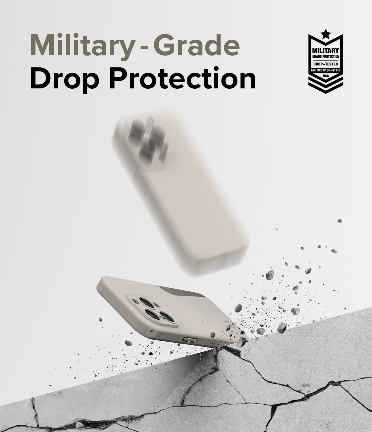 iPhone 15 Pro Max Case | Silicone Magnetic - Stone - Military-Grade Drop Protection.