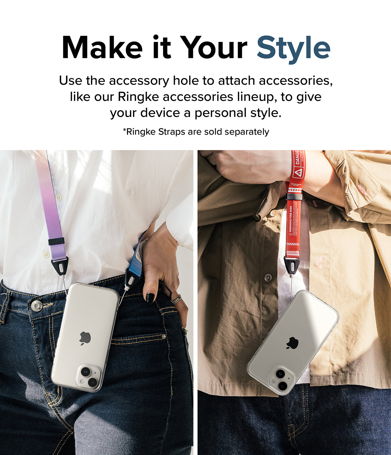 iPhone 15 Plus Case | Fusion - Clear - Make it Your Style. Use the accessory hole to attach accessories, like our Ringke accessories lineup, to give your device a personal style.