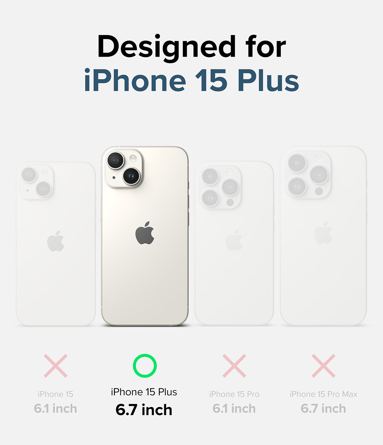 iPhone 15 Plus Case | Fusion - Clear - Designed for iPhone 15 Plus