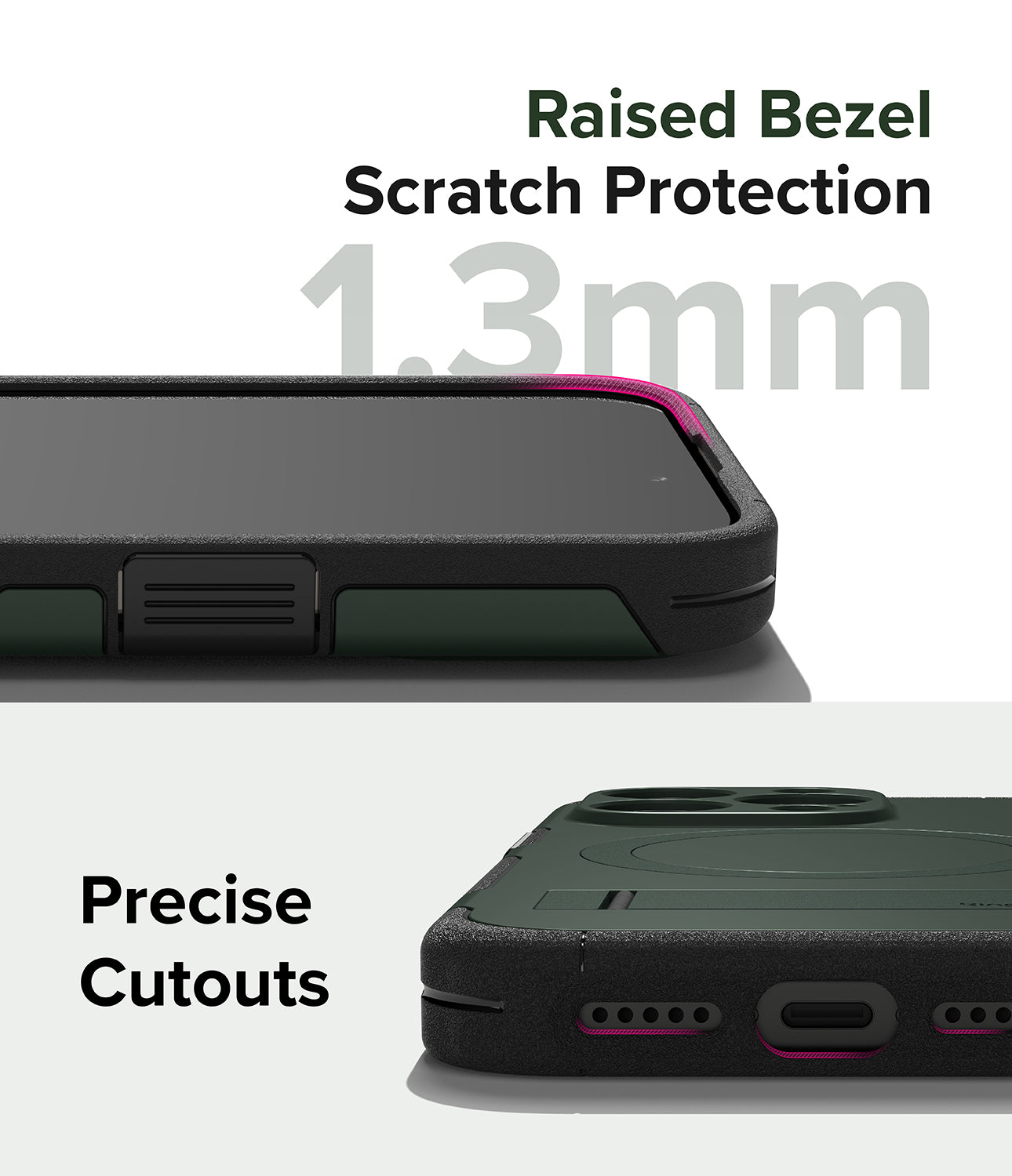 iPhone 15 Pro Case | Alles - Dark Green - Raised Bezel Scratch Protection. Precise Cutouts.