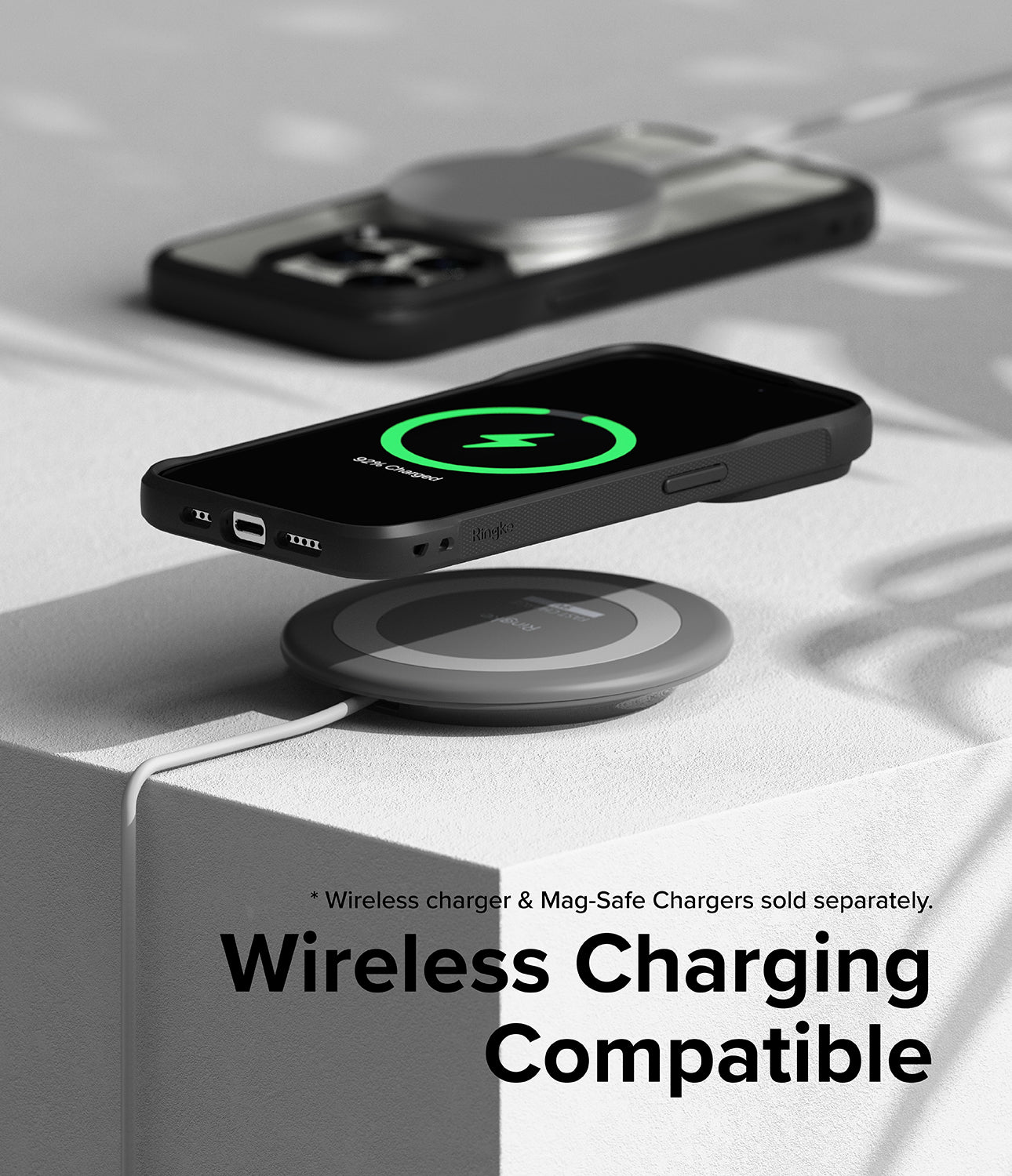 iPhone 15 Pro Case | Fusion Bold - Clear/Black - Wireless Charging Compatible.