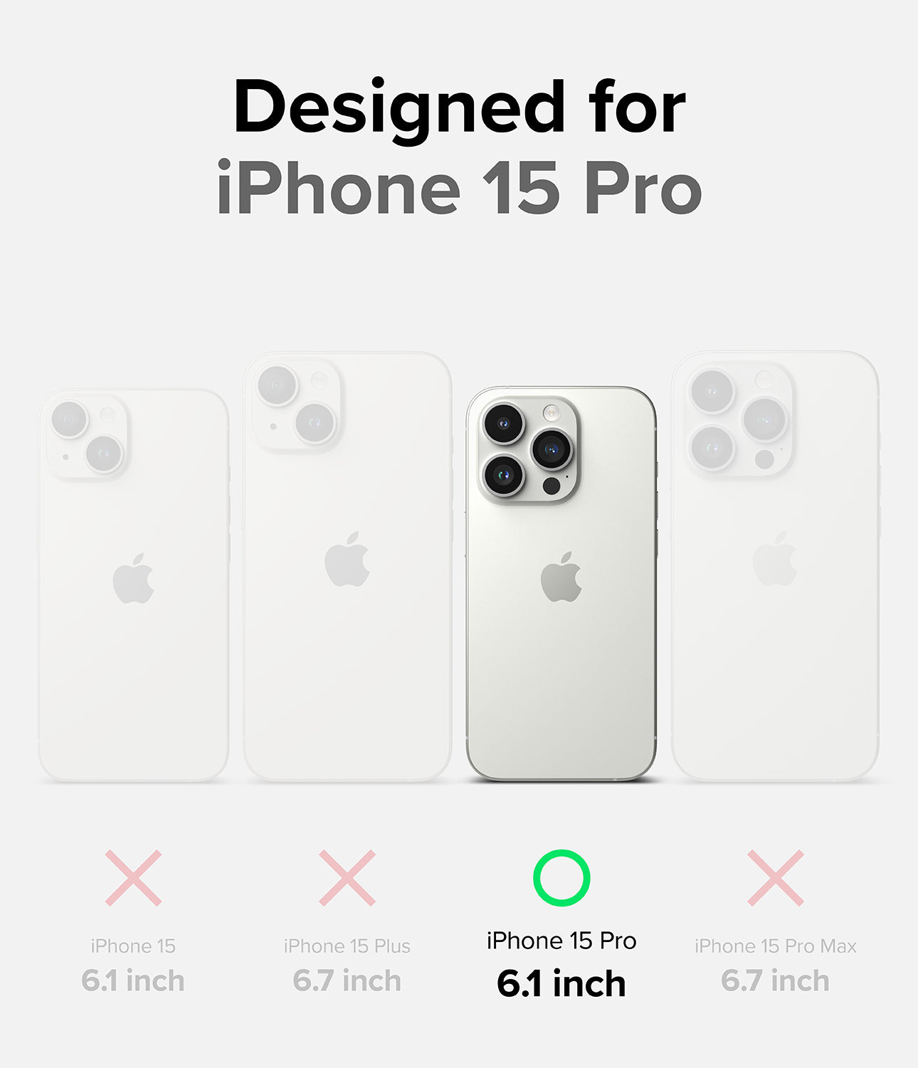 iPhone 15 Pro Case | Fusion Bold - Matte/Black - Designed for iPhone 15 Pro.