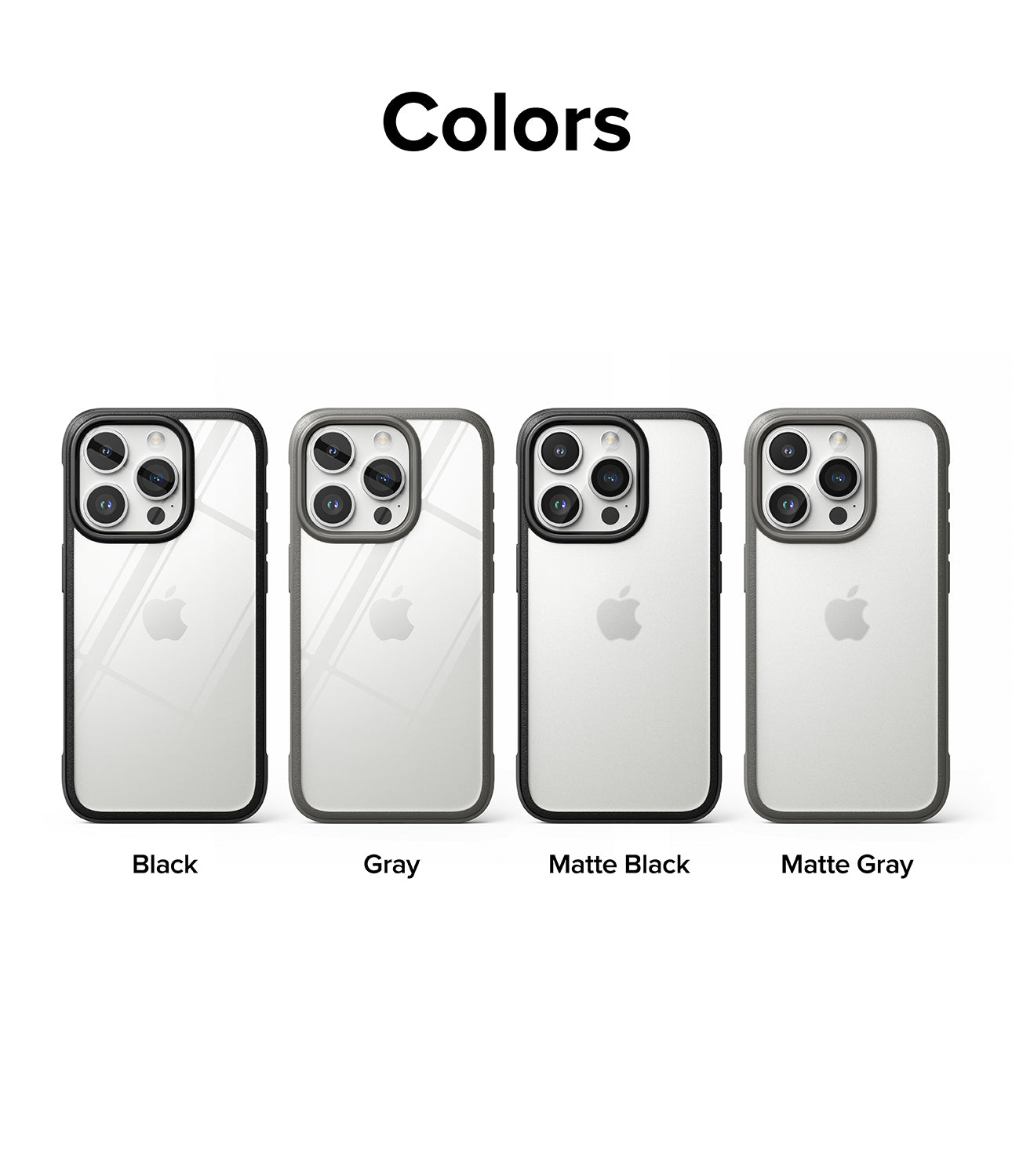 iPhone 15 Pro Case | Fusion Bold - Matte/Gray - Colors