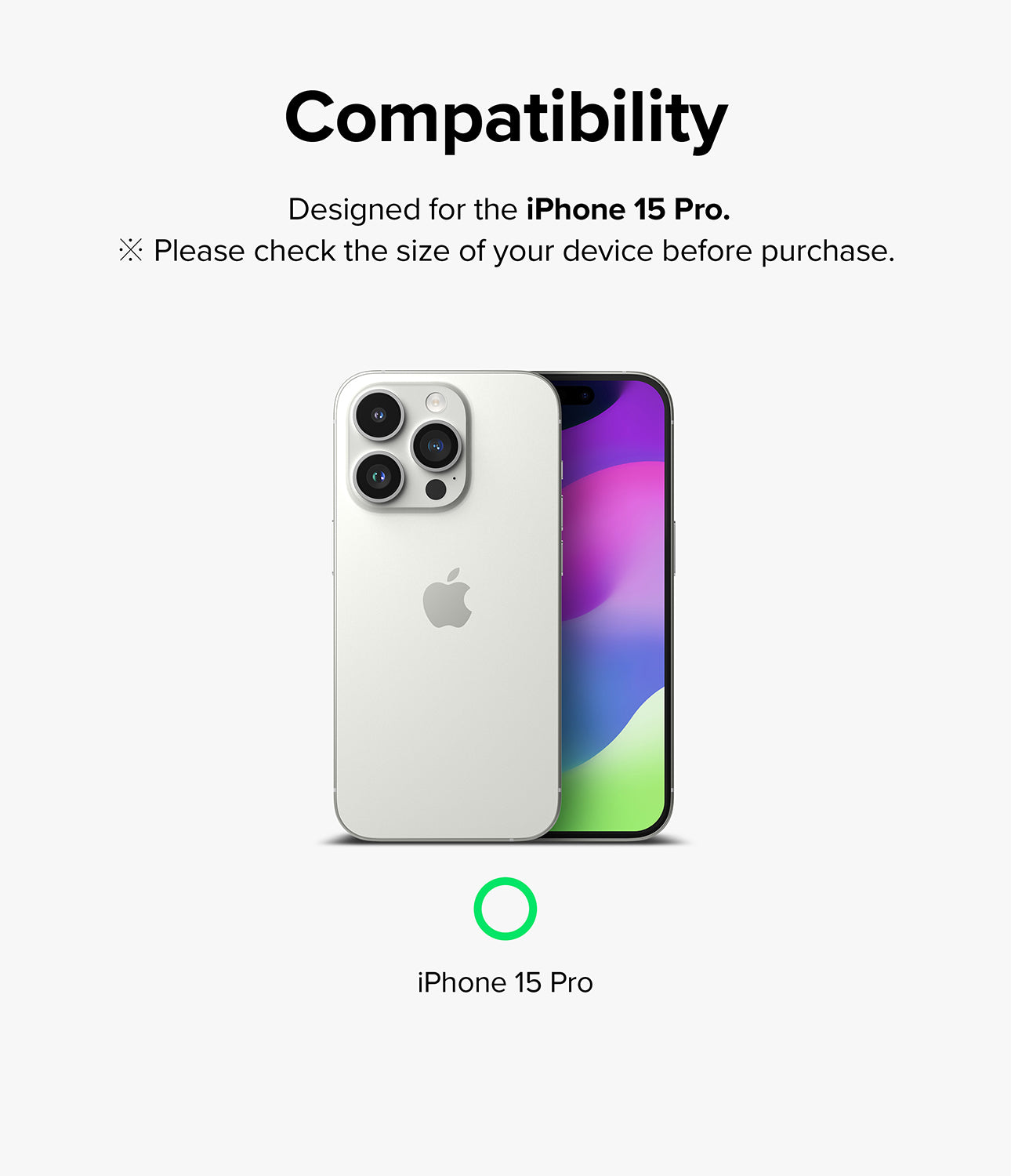 iPhone 15 Pro | Camera Lens Frame Glass - Compatibility. Designed for the iPhone 15 Pro.