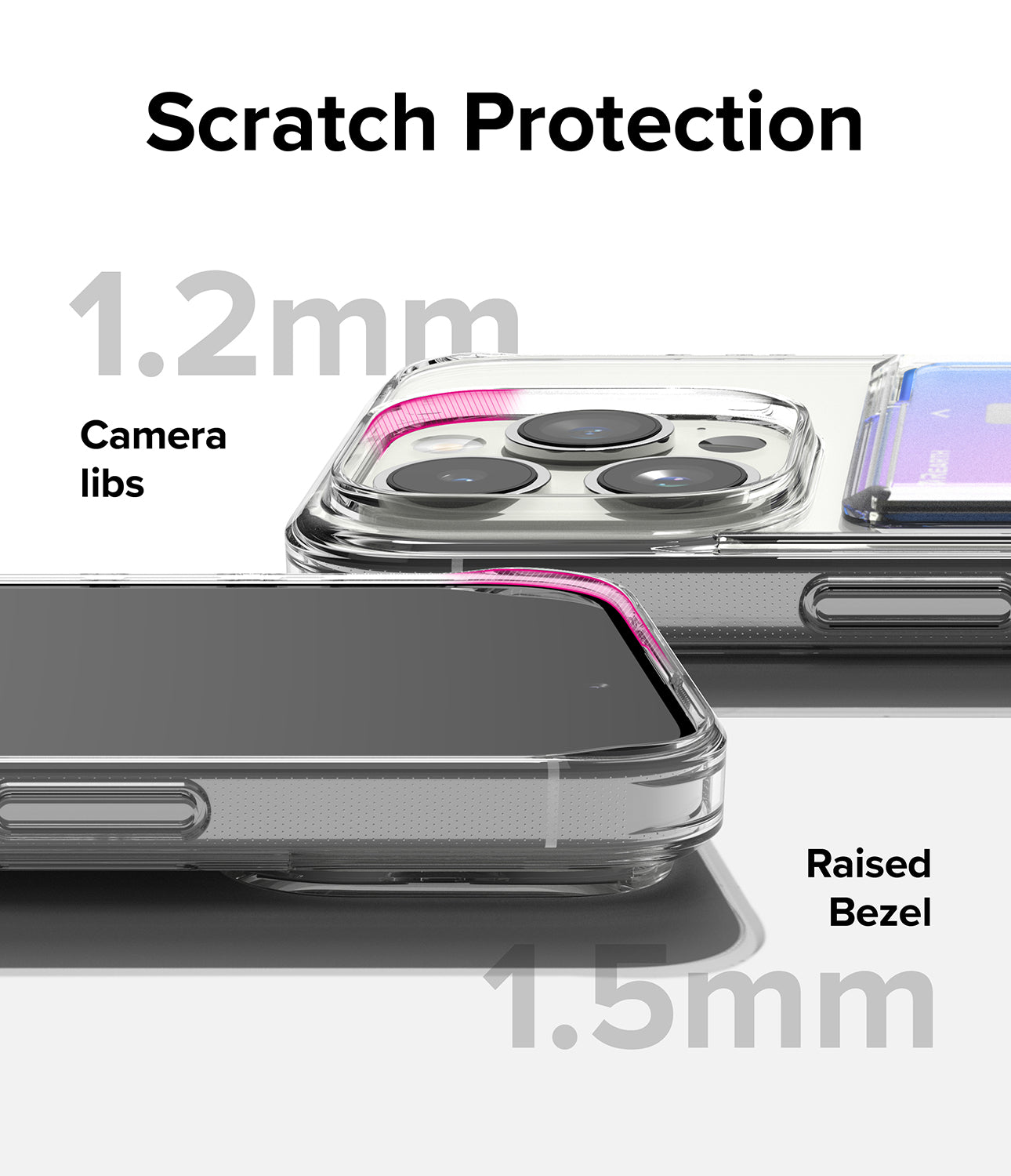 iPhone 15 Pro Case | Fusion Card - Scratch Protection Camera Lips and Raised Bezel.