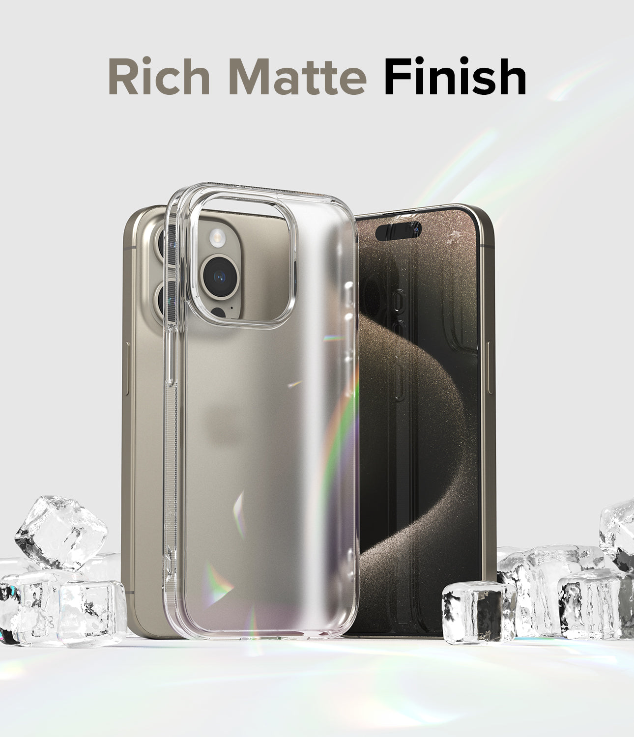 iPhone 15 Pro Case | Fusion - Matte Clear - Rich Matte Finish.