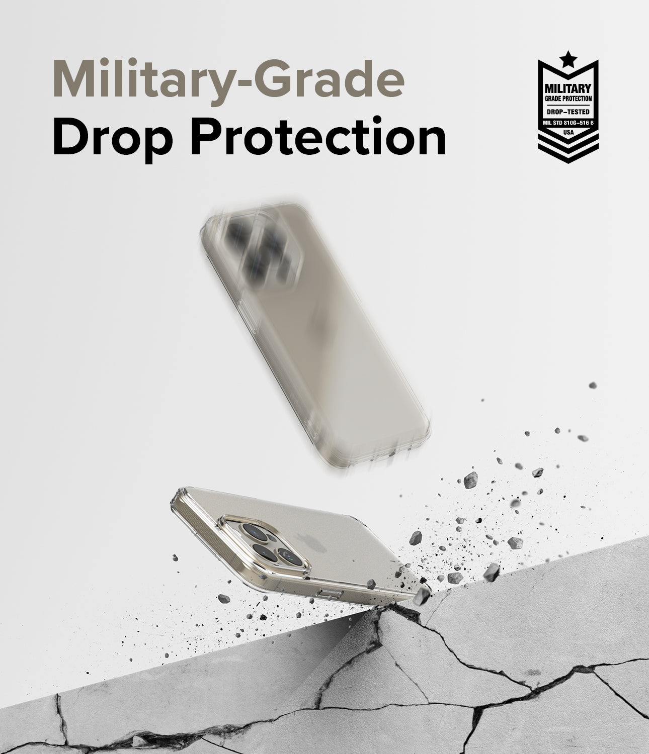iPhone 15 Pro Case | Fusion - Matte Clear - Military-Grade Drop Protection.