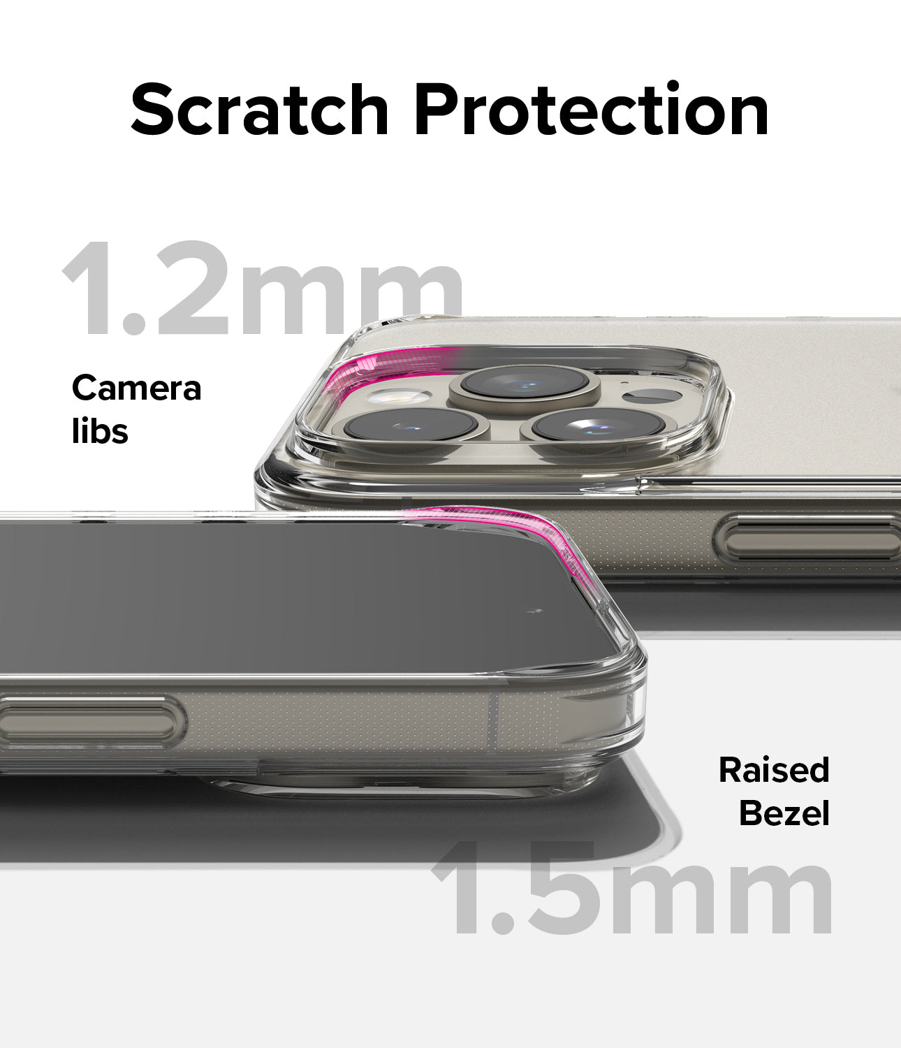 iPhone 15 Pro Case | Fusion - Matte Clear - Scratch Protection. Camera Lips. Raised Bezel.