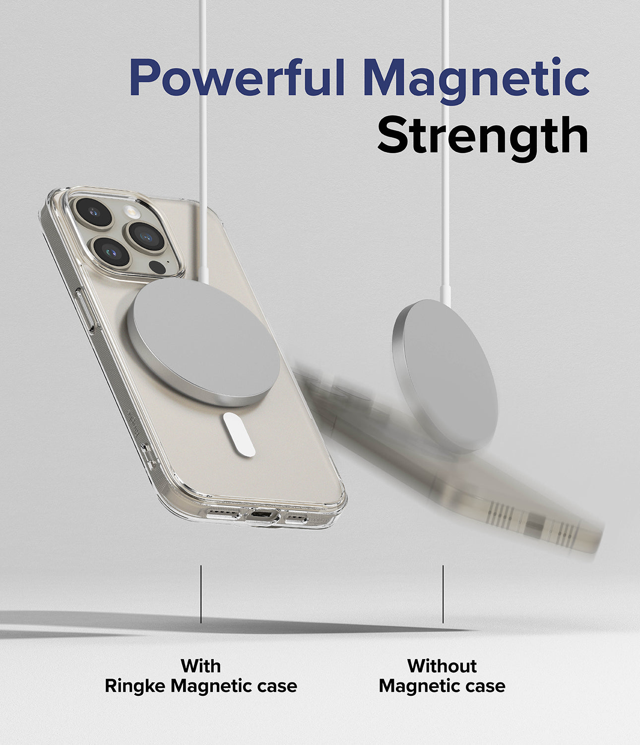 iPhone 15 Pro Case | Fusion Magnetic - Matte Clear - Powerful Magnetic Strength.