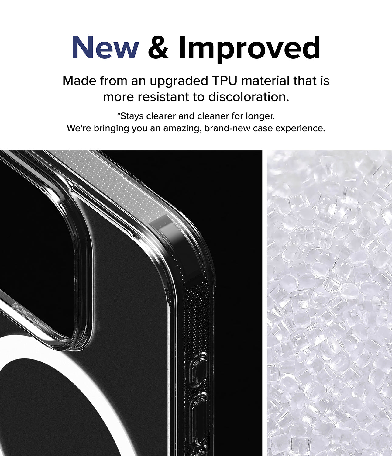 iPhone 15 Pro Case | Fusion Magnetic - Matte Clear - New and Improved. Made from an upgraded TPU material that is more resistant to discoloration.