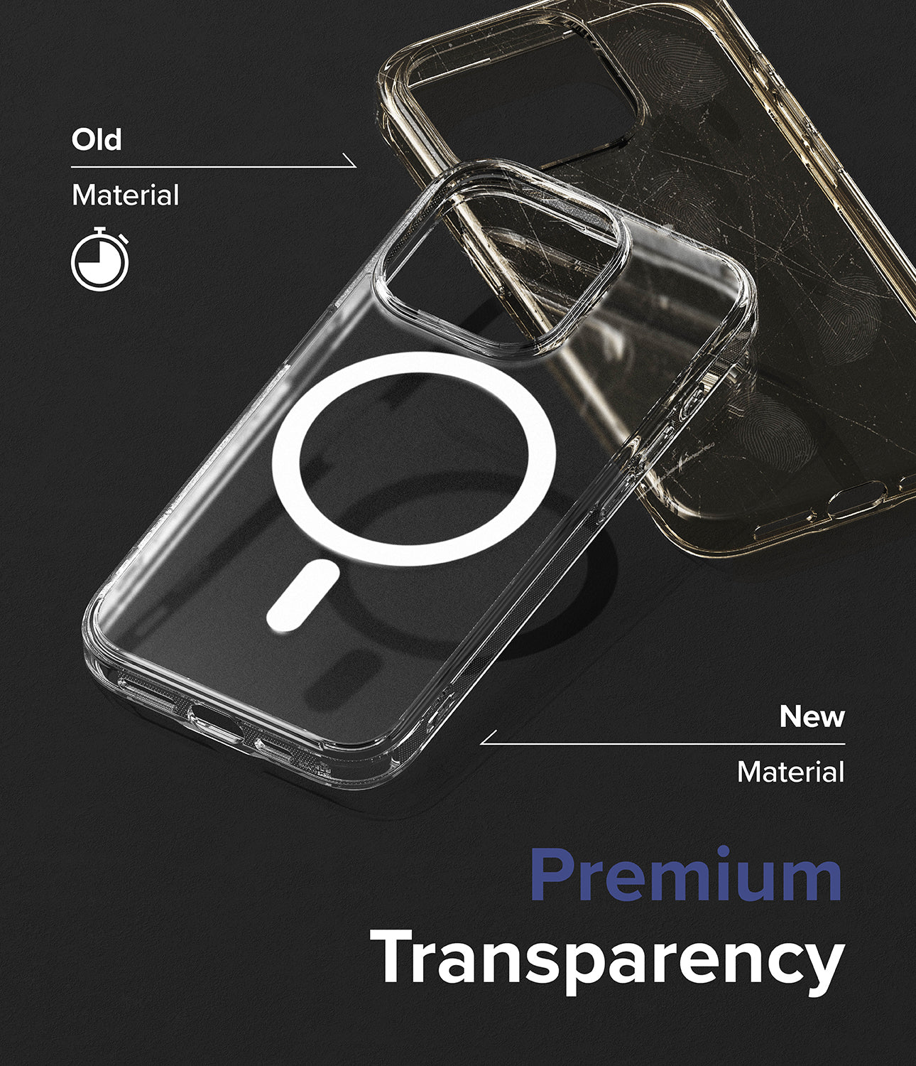 iPhone 15 Pro Case | Fusion Magnetic - Matte Clear - Premium Transparency.