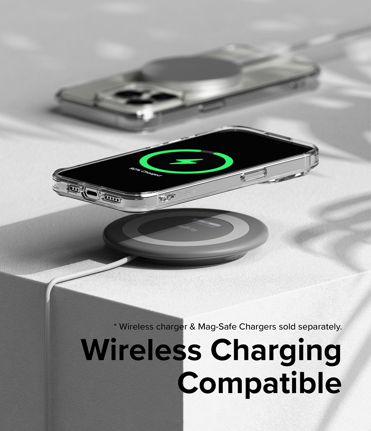 iPhone 15 Pro Case | Fusion Magnetic - Matte Clear - Wireless Charging Compatible.