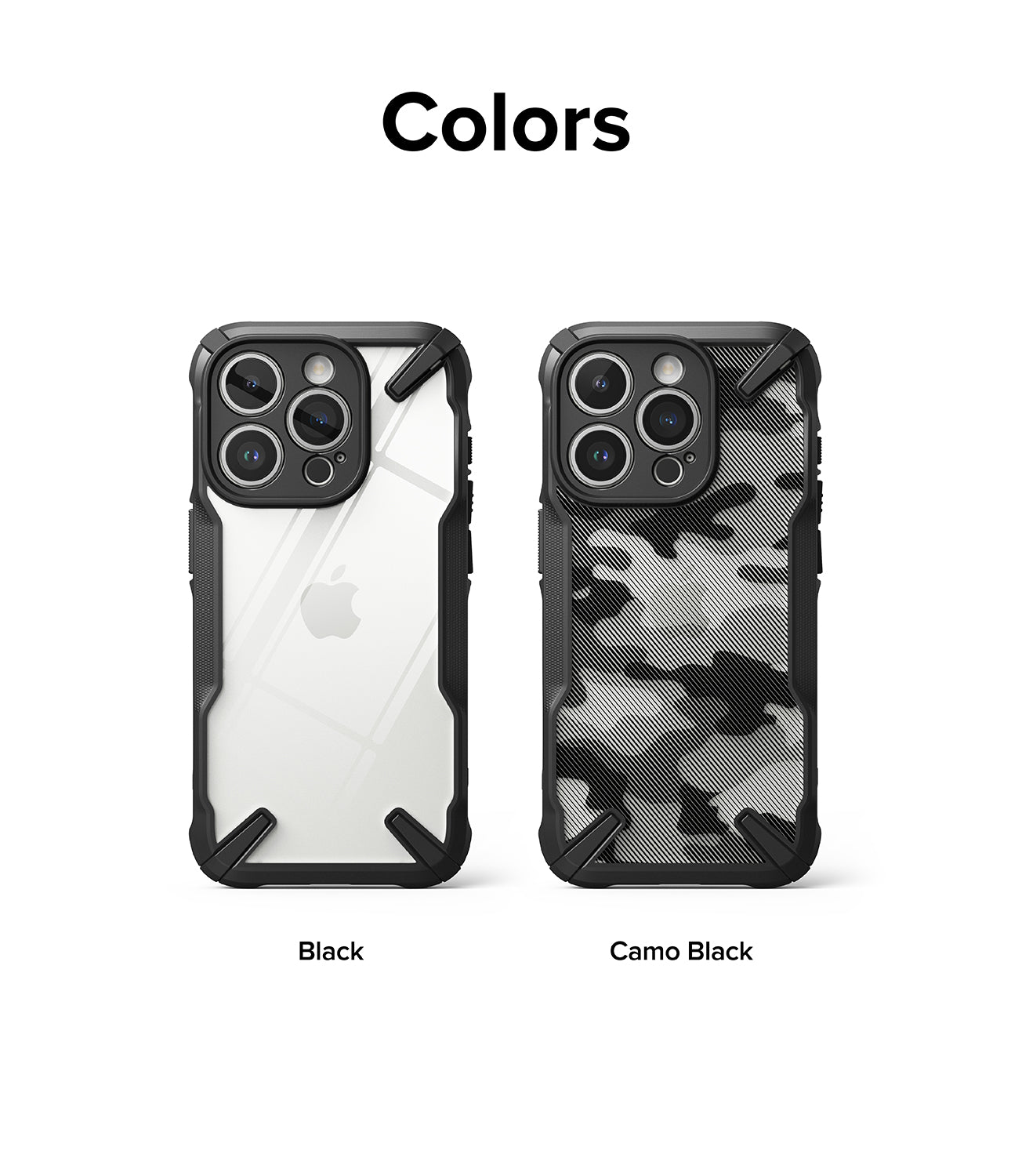iPhone 15 Pro Case | Fusion-X - Camo Black - Colors