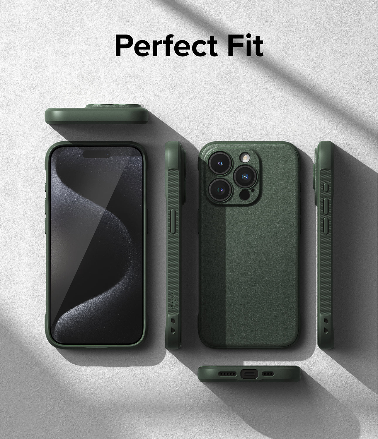 iPhone 15 Pro Case | Onyx - Dark Green - Perfect Fit.