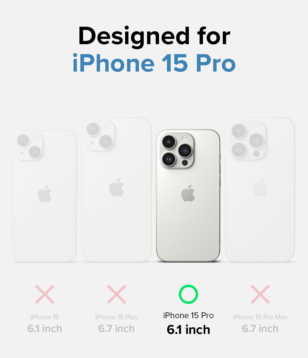 iPhone 15 Pro Case | Onyx Design - Blue Brush - Designed for iPhone 15 Pro