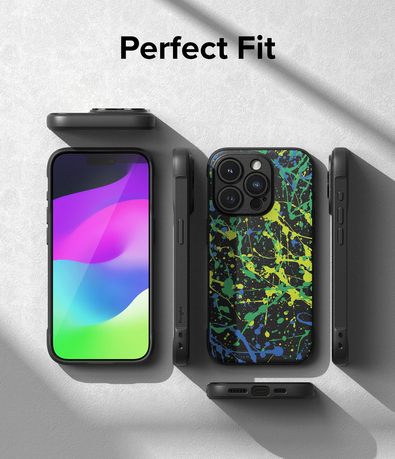 iPhone 15 Pro Case | Onyx Design - Action Painting - Perfect Fit