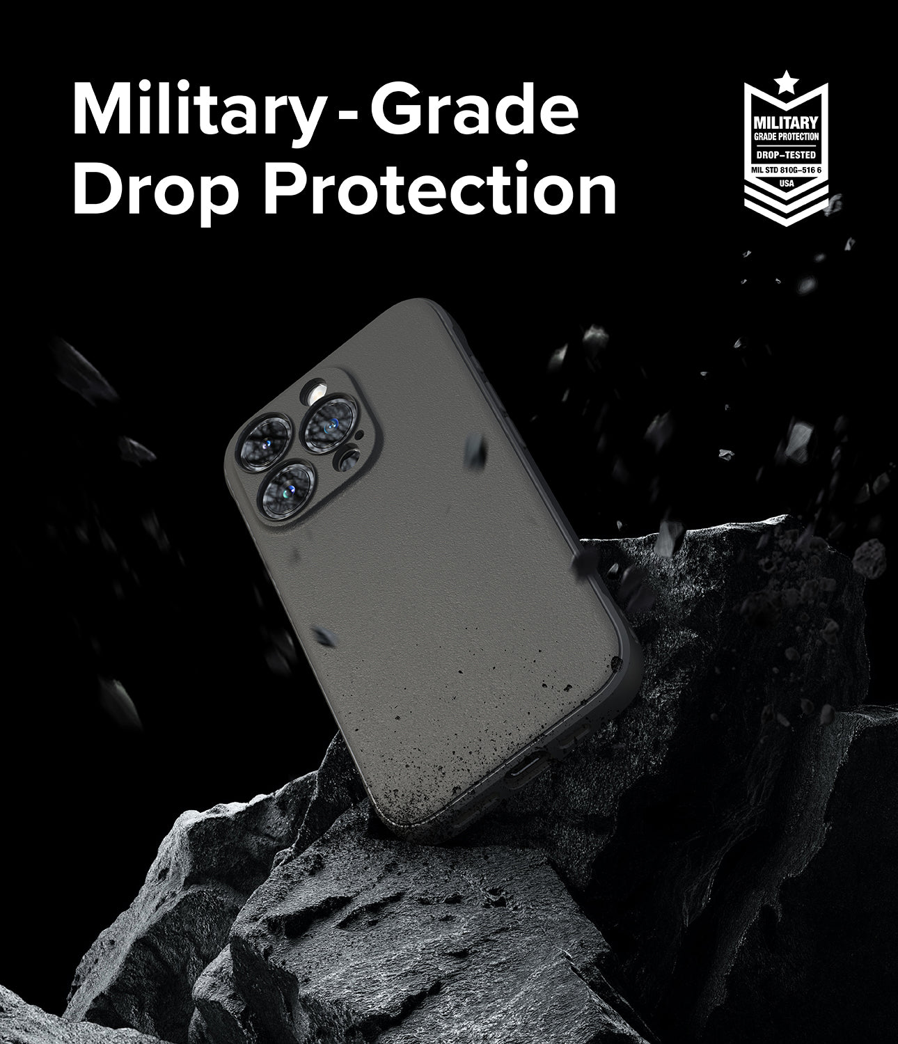 iPhone 15 Pro Case | Onyx - Gray - Military-Grade Drop Protection.