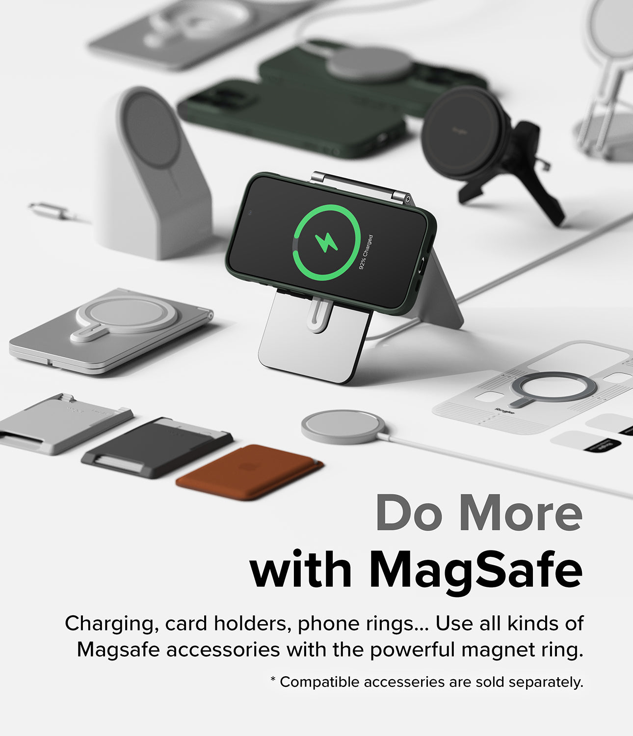 iPhone 15 Pro Case | Onyx Magnetic - Dark Green - Do More with MagSafe. Charging, card holders, phone rings... Use all kinds of MagSafe accessories with the powerful magnet ring.