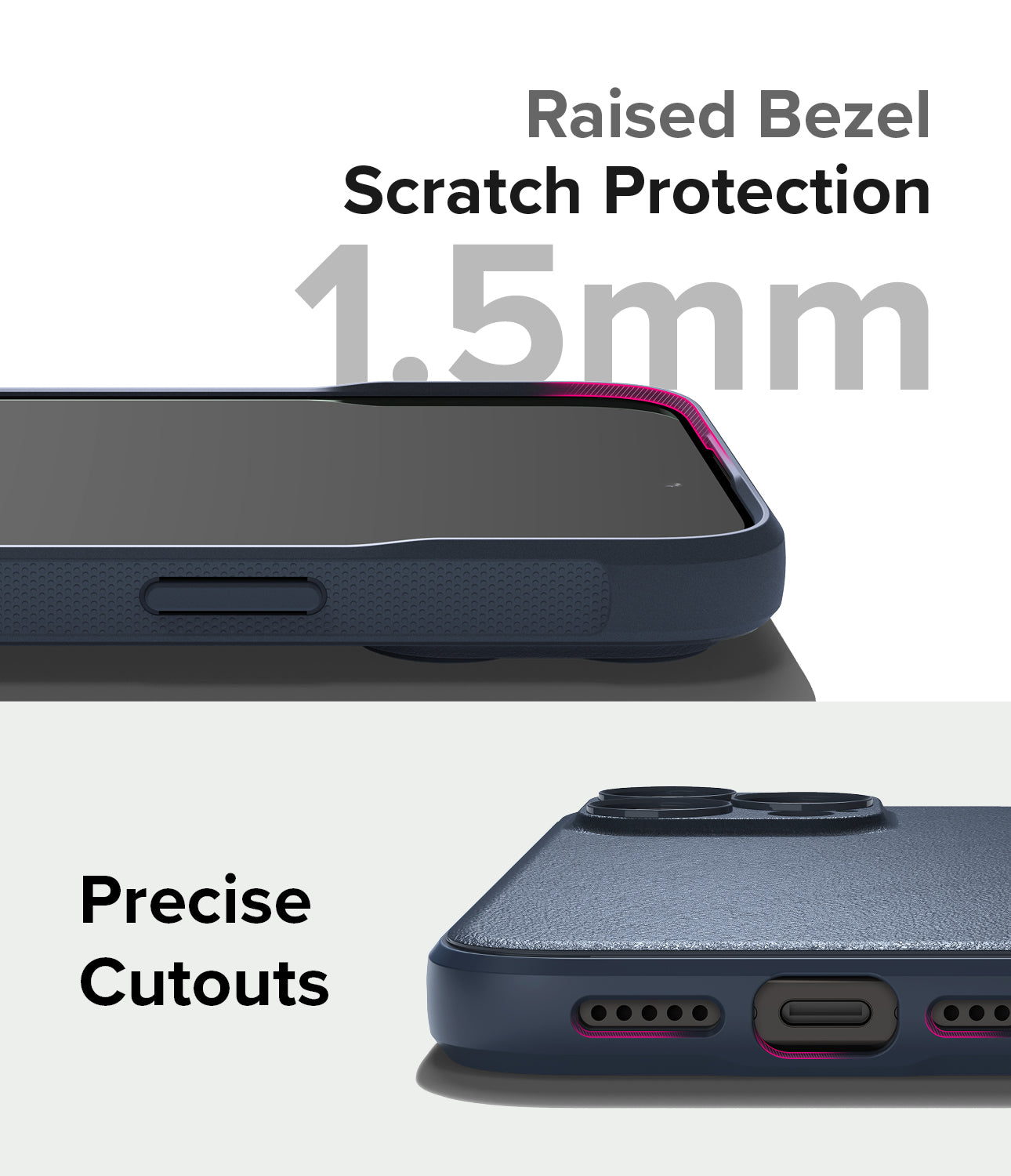 iPhone 15 Pro Case | Onyx - Navy - Raised Bezel Scratch Protection and Precise Cutouts.