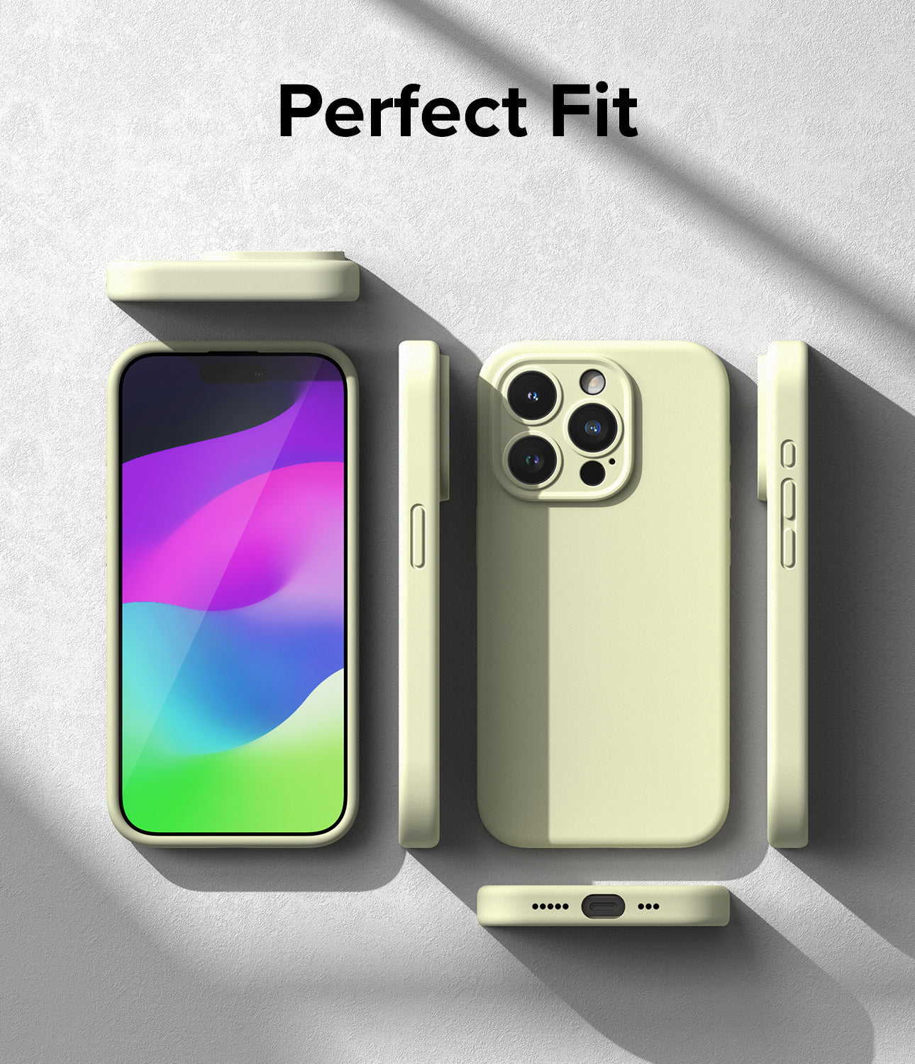 iPhone 15 Pro Case | Silicone Magnetic - Sunny Lime - Perfect Fit