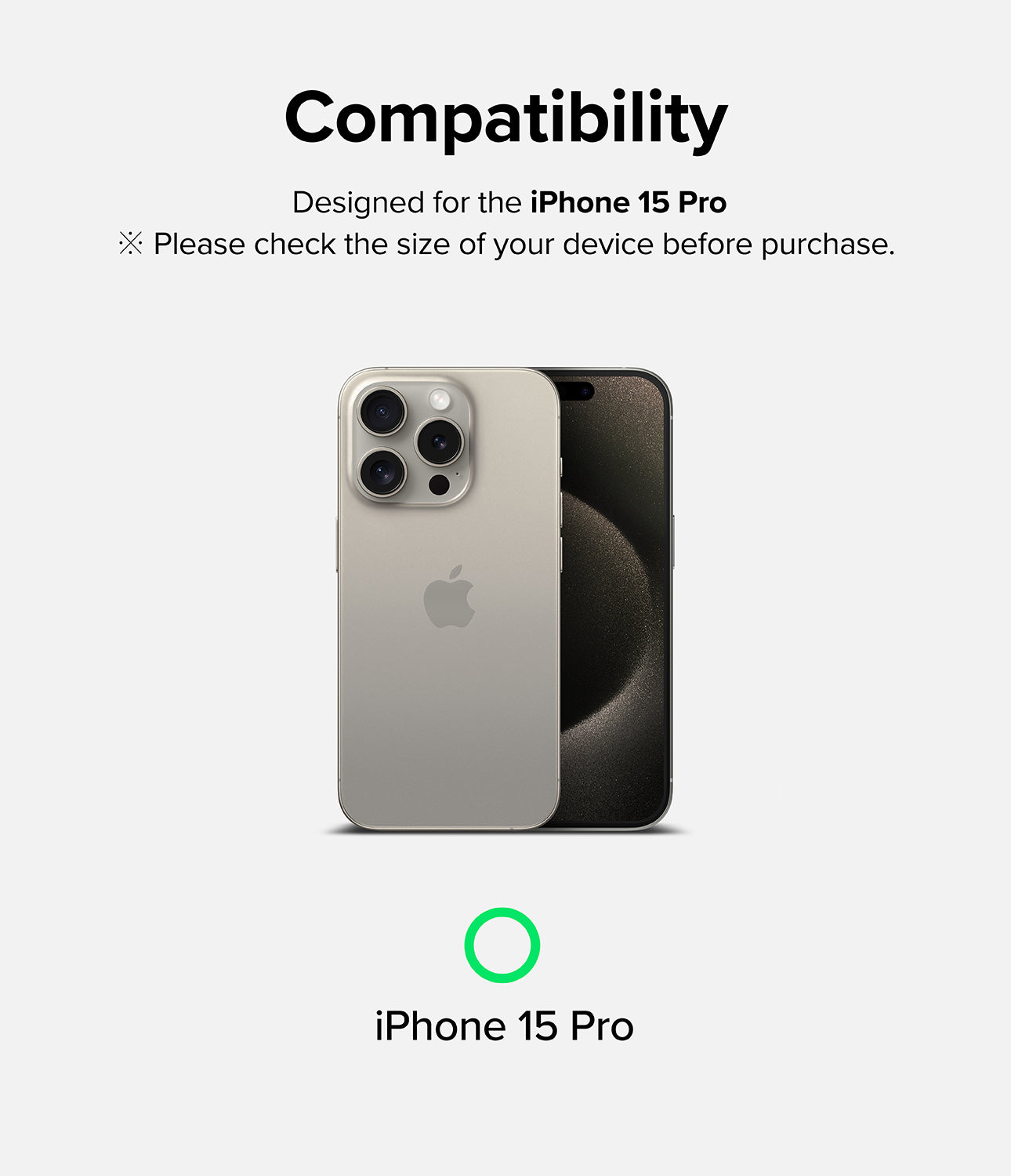 iPhone 15 Pro Screen Protector | Easy Slide Tempered Glass - Compatibility. Designed for the iPhone 15 Pro.