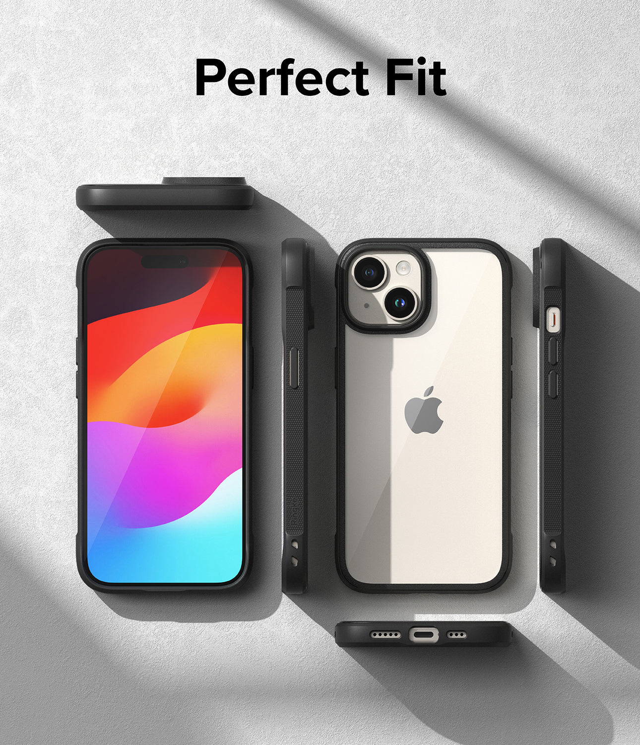 iPhone 15 Case | Fusion Bold Clear/Black - Perfect Fit