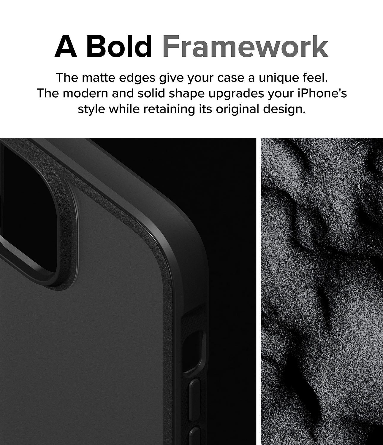 iPhone 15 Case | Fusion Bold Matte/Black - A Bold Framework. The matte edges give your case a unique feel. The modern and solid shape upgrades your iPhone's style while retaining its original design.