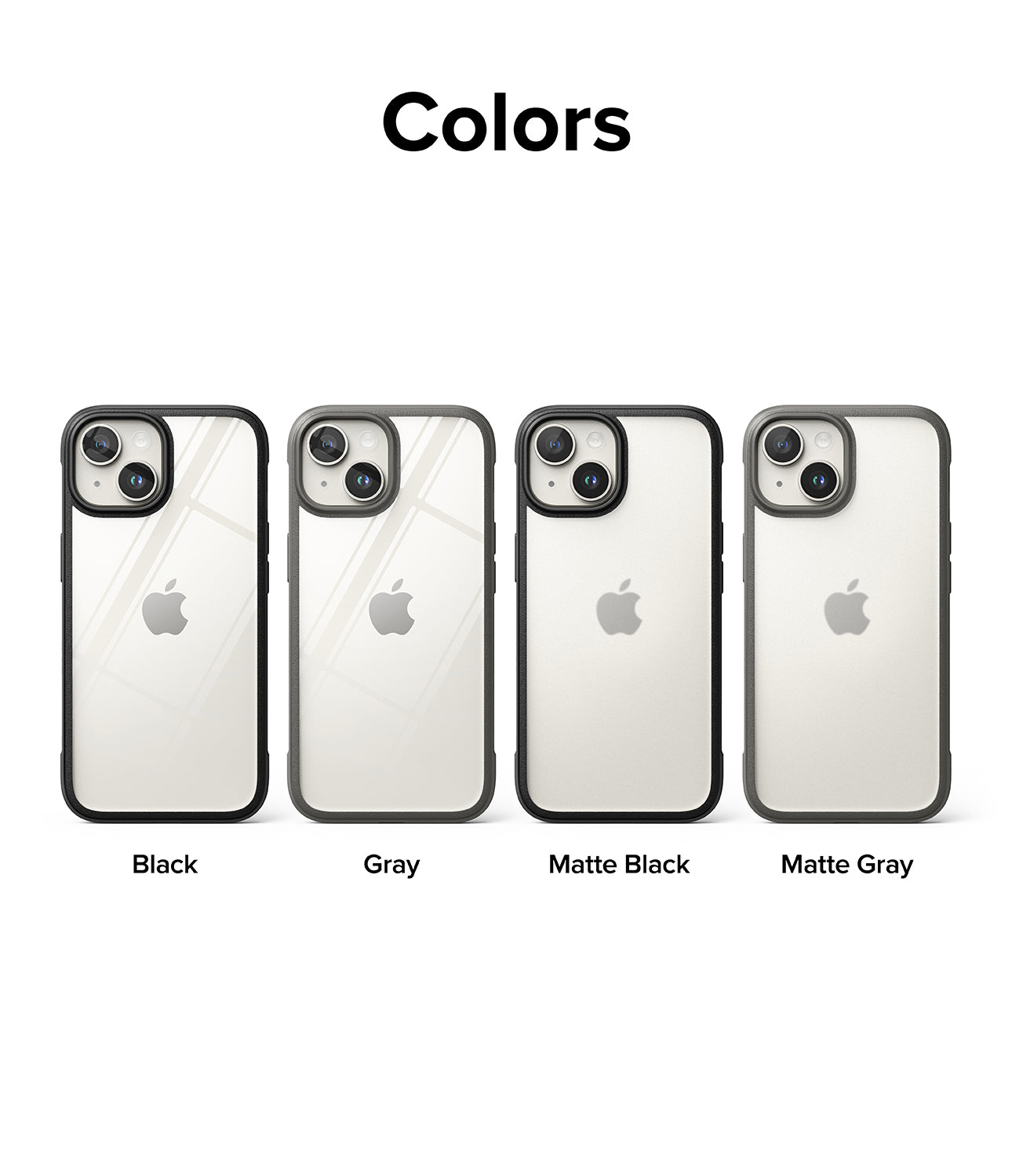iPhone 15 Case | Fusion Bold Clear/Gray - Colors