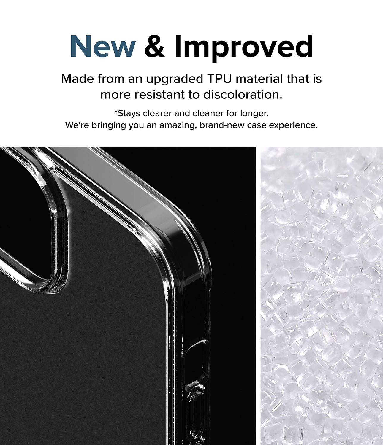 iPhone 15 Plus Case | Fusion - Matte Clear - New and Improved. Made from an upgraded TPU material that is more resistant to discoloration.
