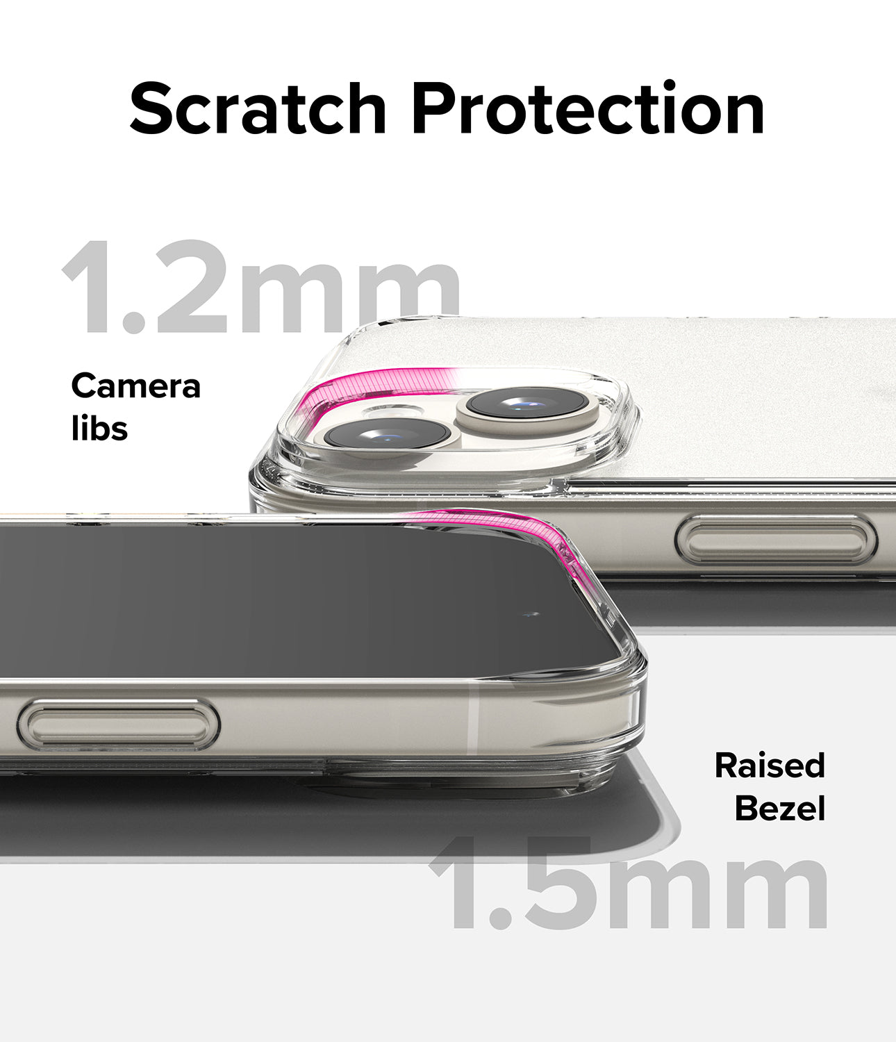 iPhone 15 Plus Case | Fusion - Matte Clear - Scratch Protection. Camera Lips. Raised Bezel.