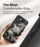 iPhone 15 Case | Fusion-X- Black - The Most Comfortable Grip. The embossed dot pattern on the sides provides non-slip grip and a comfortable hold.