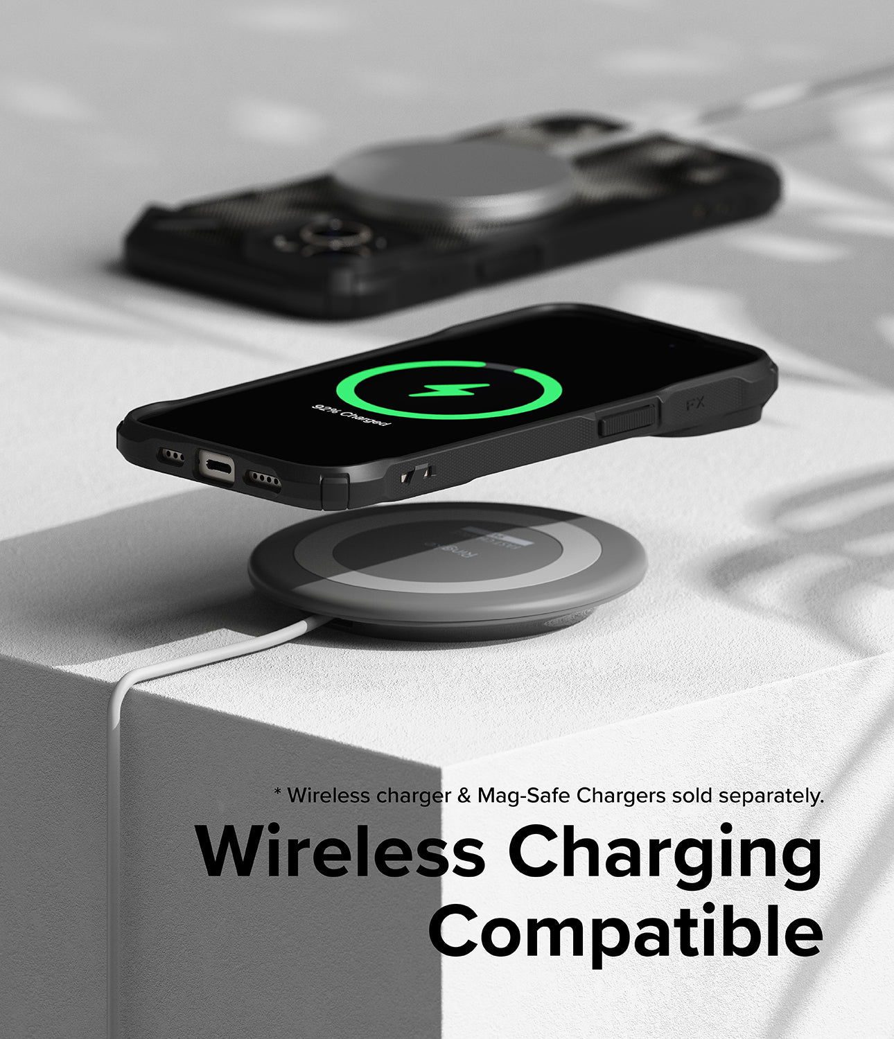 iPhone 15 Case | Fusion-X- Black - Wireless Charging Compatible.