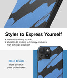 iPhone 15 Case | Onyx Design - Blue Brush - Styles to Express Yourself