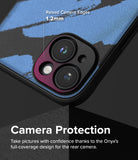 iPhone 15 Case | Onyx Design - Blue Brush - Camera Protection. Take pictures with confidence thanks to the Onyx's full-coverage design for the rear camera.
