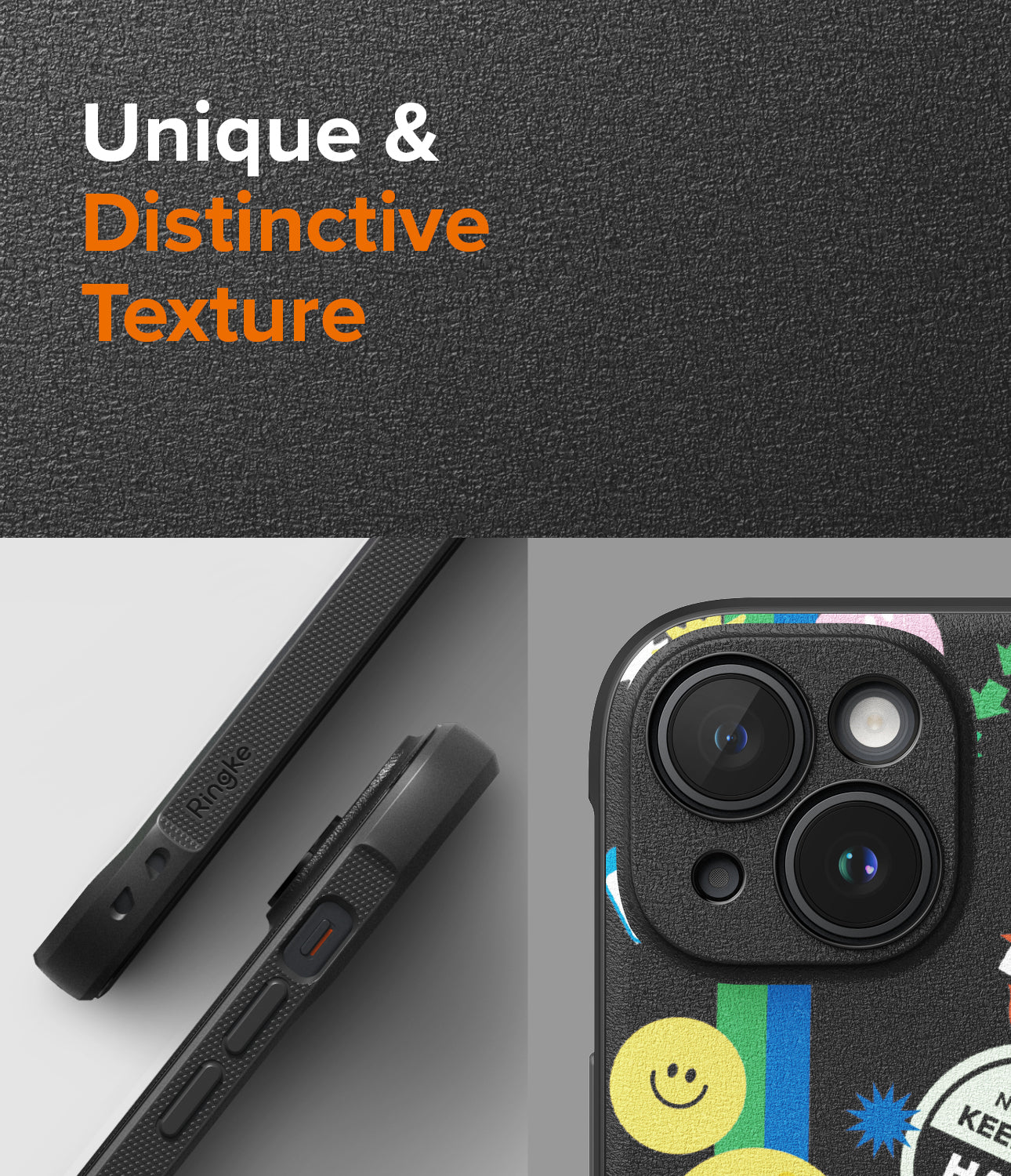 iPhone 15 Case | Onyx Design - Sticker - Unique and Distinctive Texture