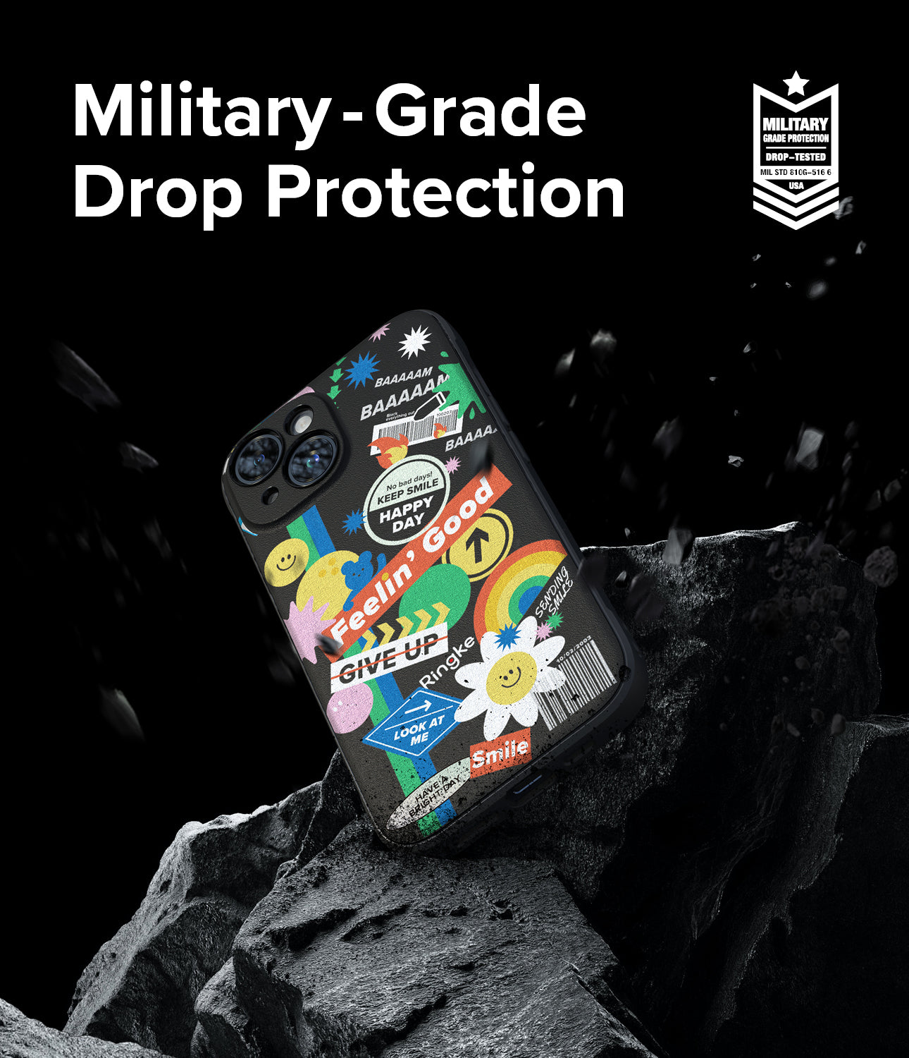 iPhone 15 Case | Onyx Design - Sticker - Military-Grade Drop Protection