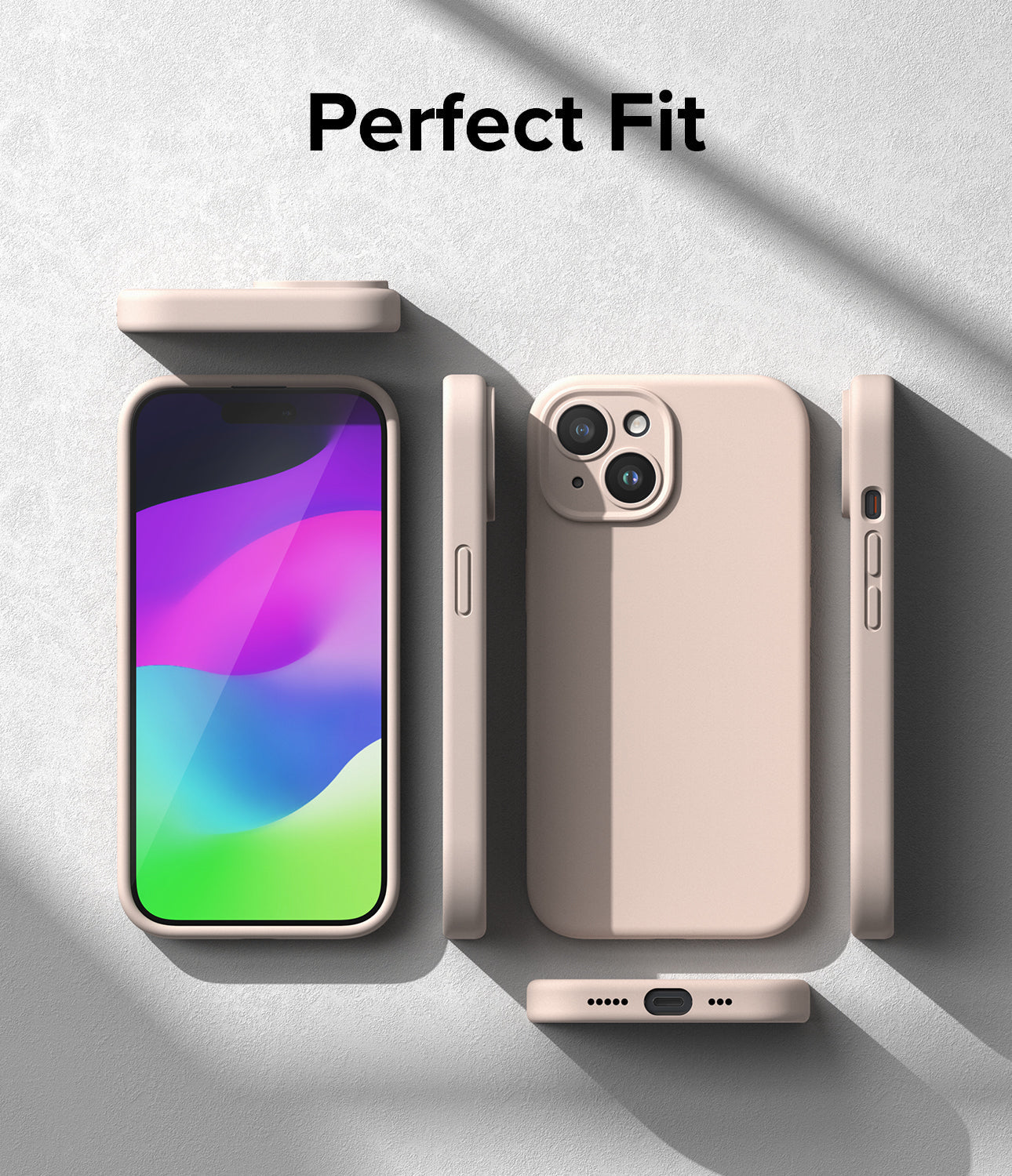 iPhone 15 Case | Silicone Magnetic - Pink Sand - Perfect Fit