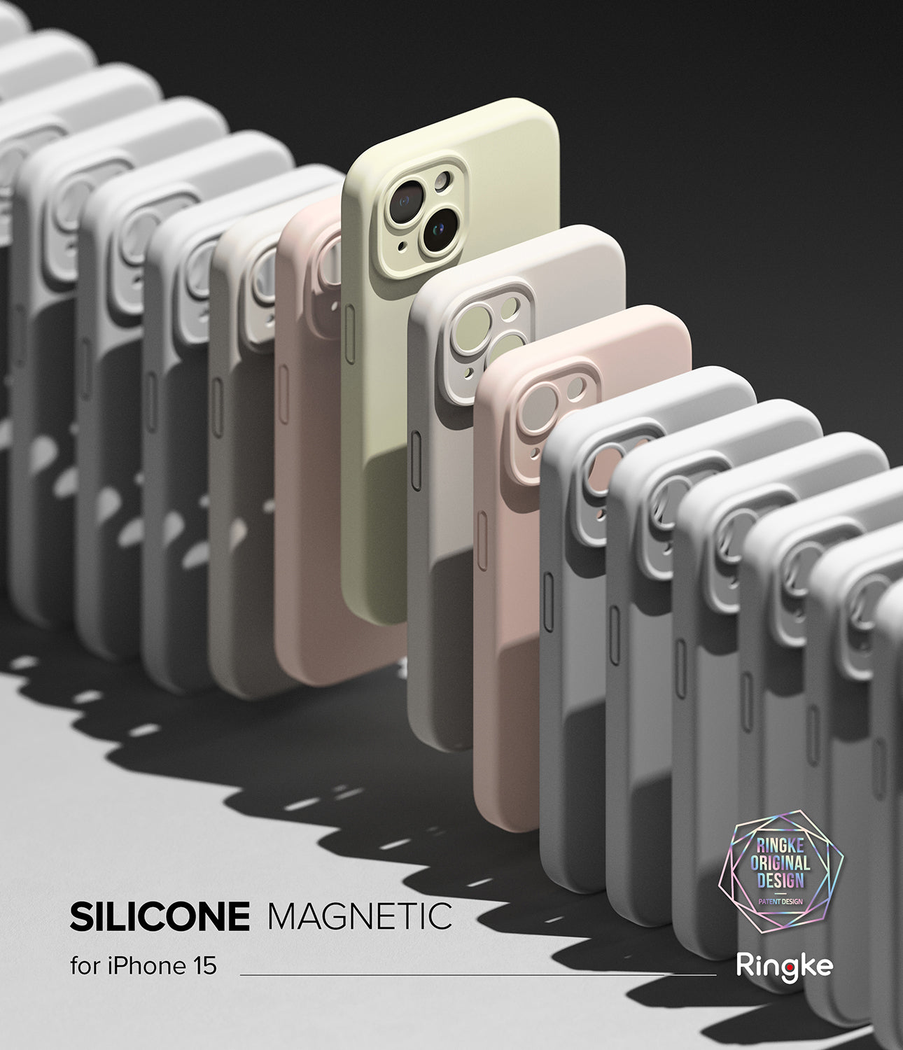 iPhone 15 Case | Silicone Magnetic - Stone - By Ringke