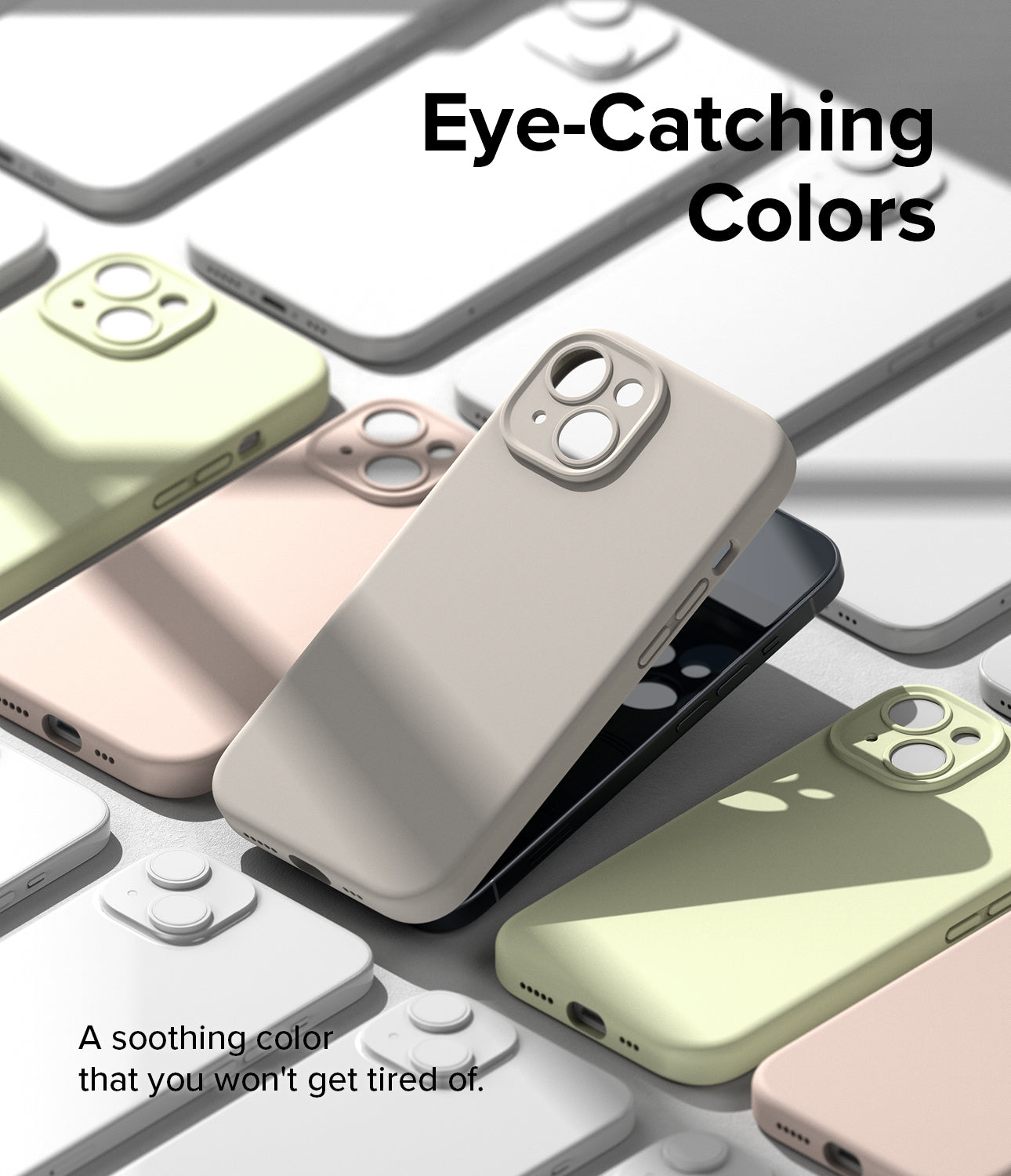 iPhone 15 Case | Silicone Magnetic - Stone - Eye-Catching Colors