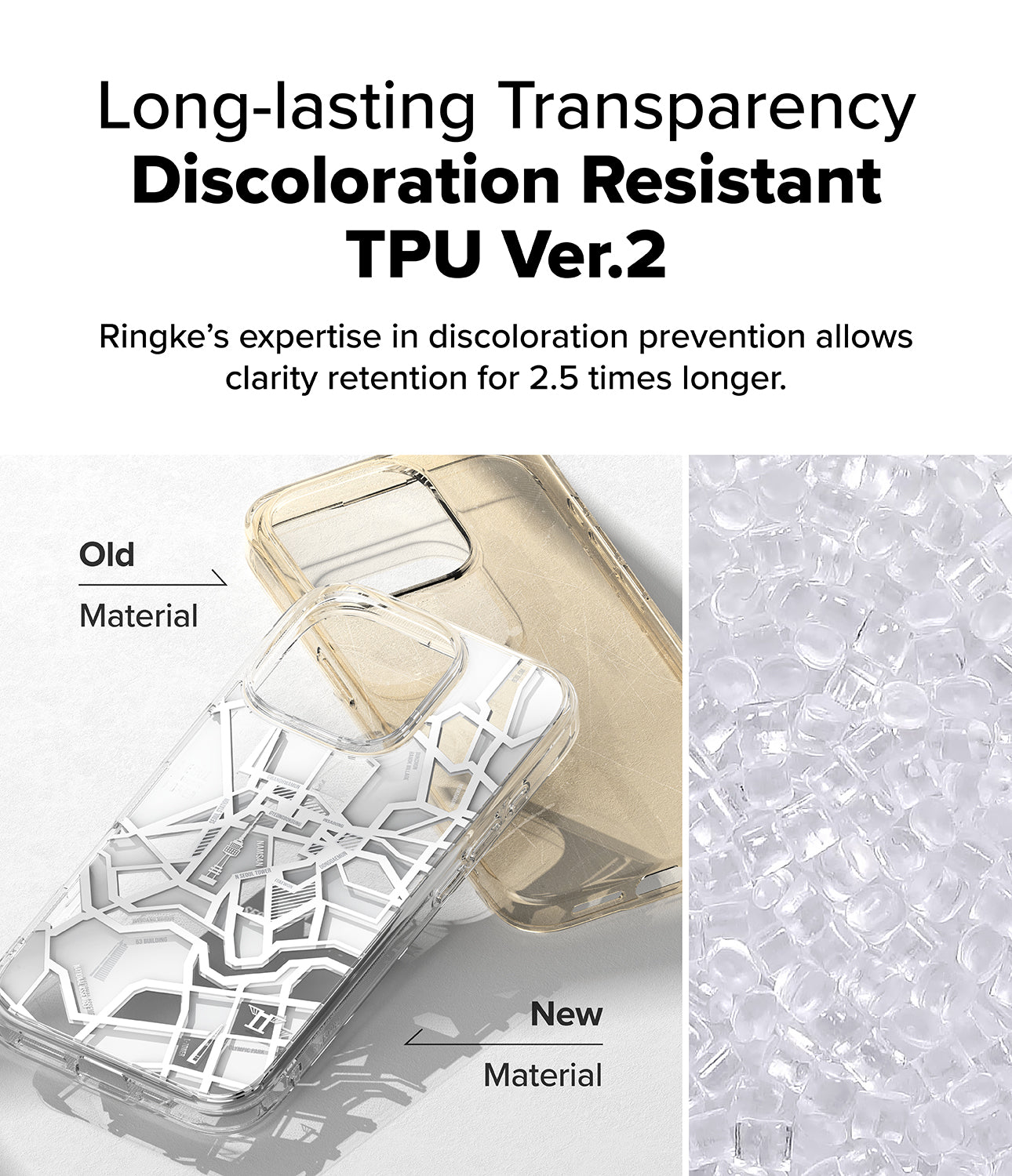 Long-lasting Transparency - Discoloration Resistant TPU Ver.2