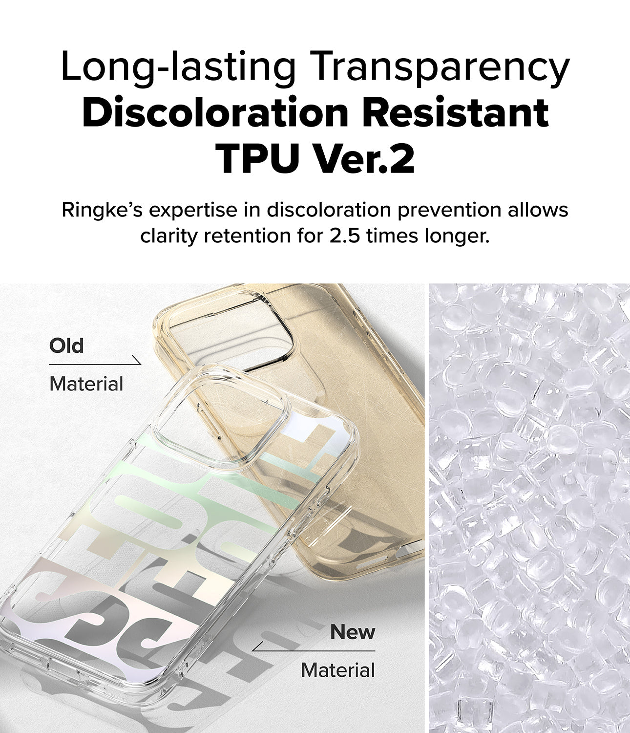 Long-lasting Transparency - Discoloration Resistant TPU Ver.2