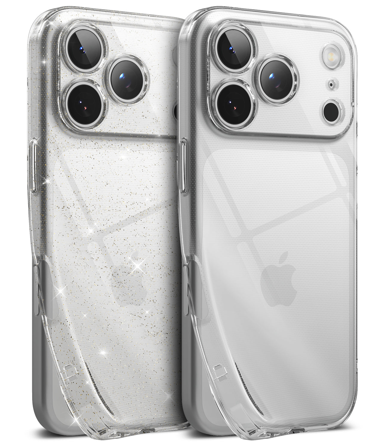 Clear case with geometric design on an Apple iPhone 17 pro max.