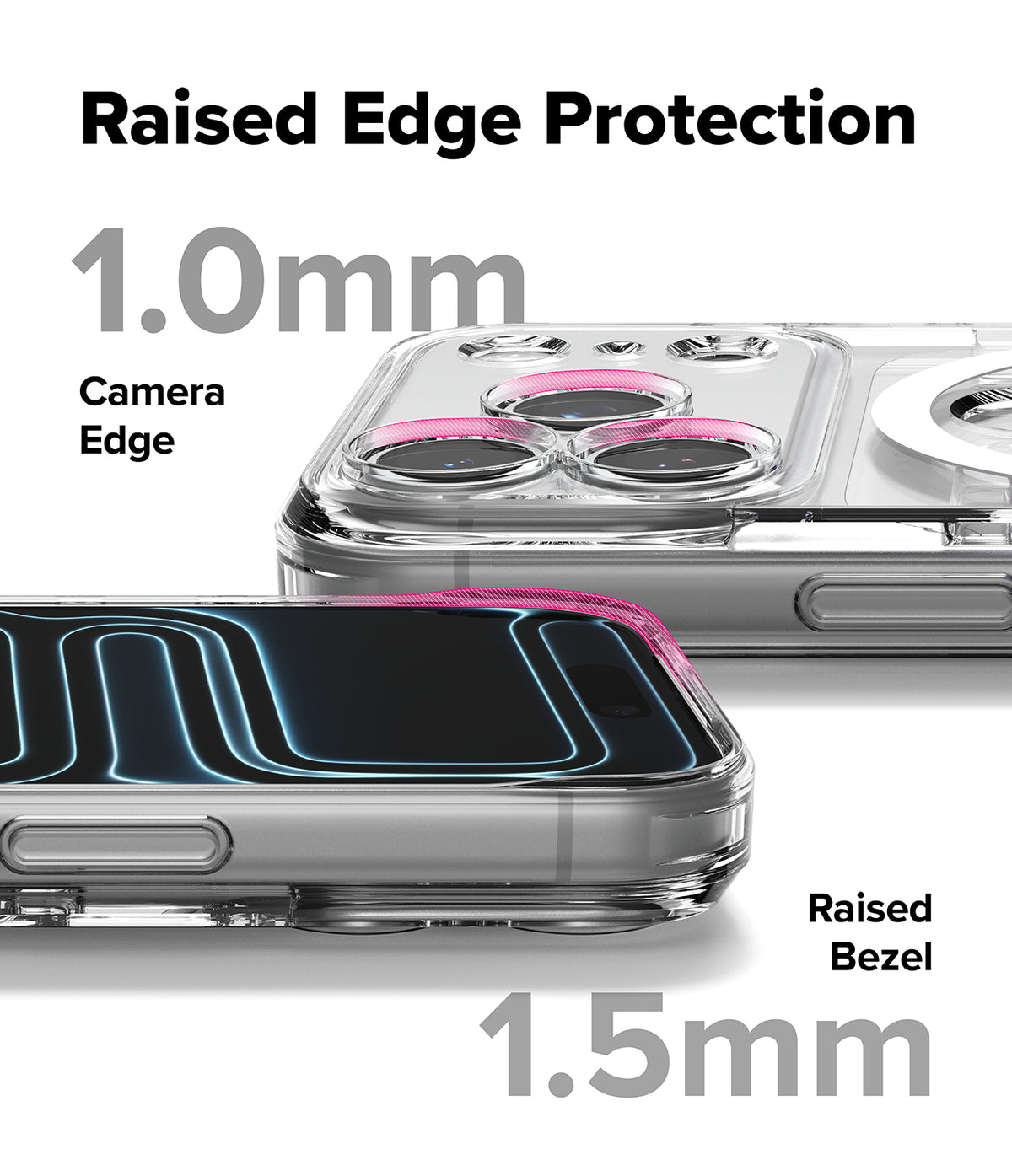 iPhone 18 Pro Case | Fusion Card Magnetic - Phone case with raised edge protection features on a white background