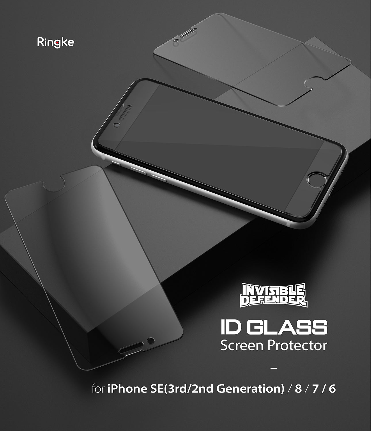 iPhone SE 2022 5G / SE 2020 / 8 / 7 / 6 Screen Protector | Invisible Defender Glass - Ringke Official Store