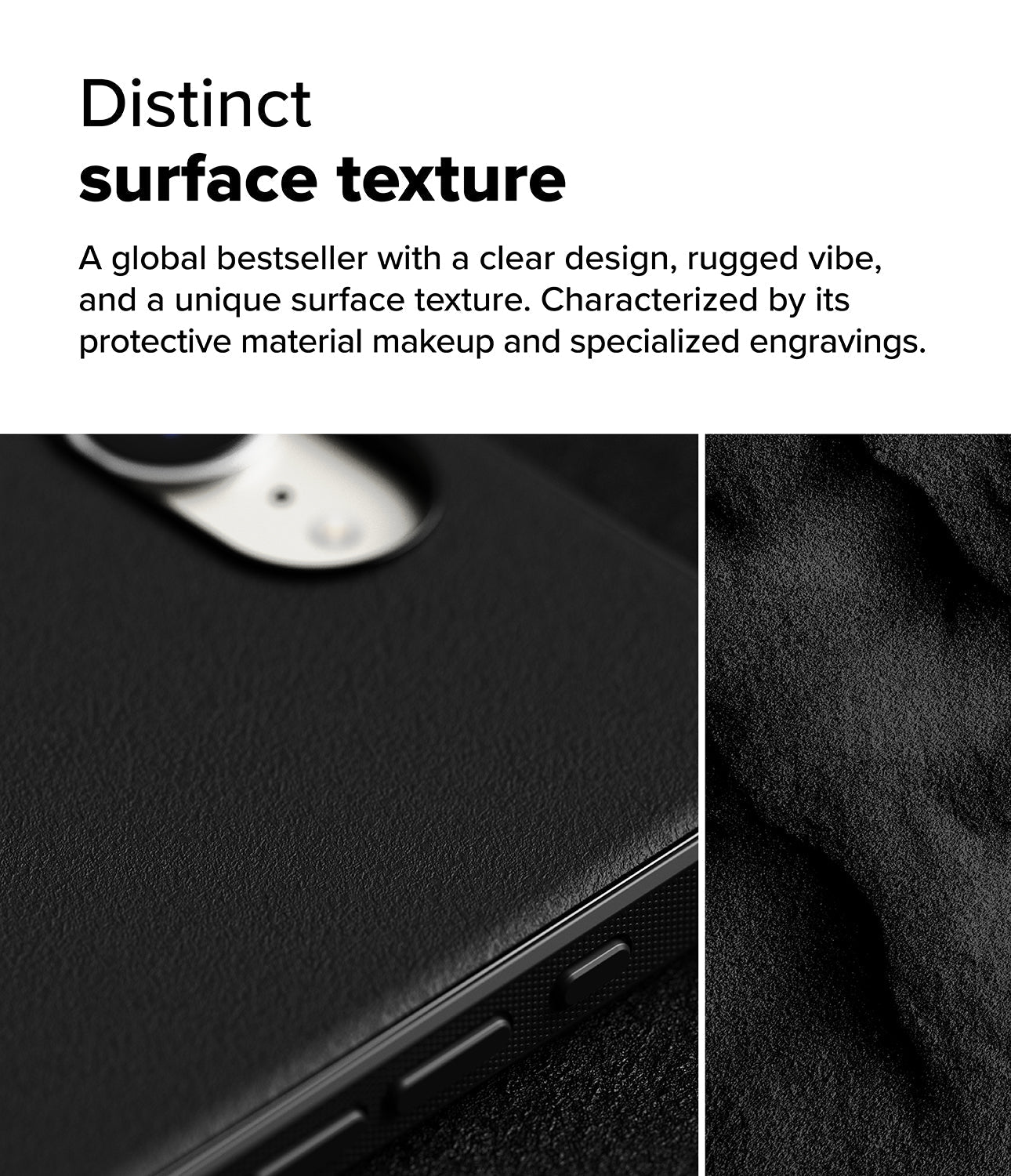 Distinct surface texture