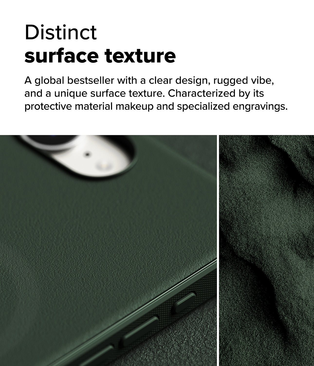 Distinct surface texture