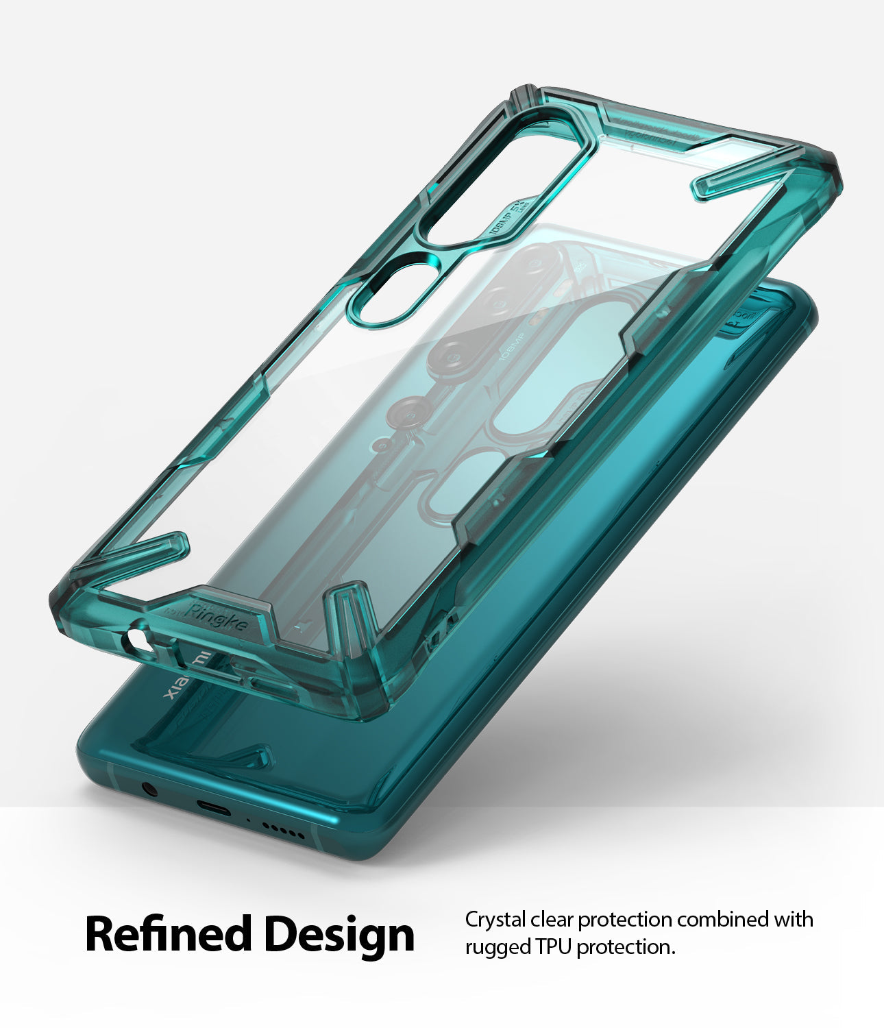 refined design - crystal clear protection combined with rugged tpu protection